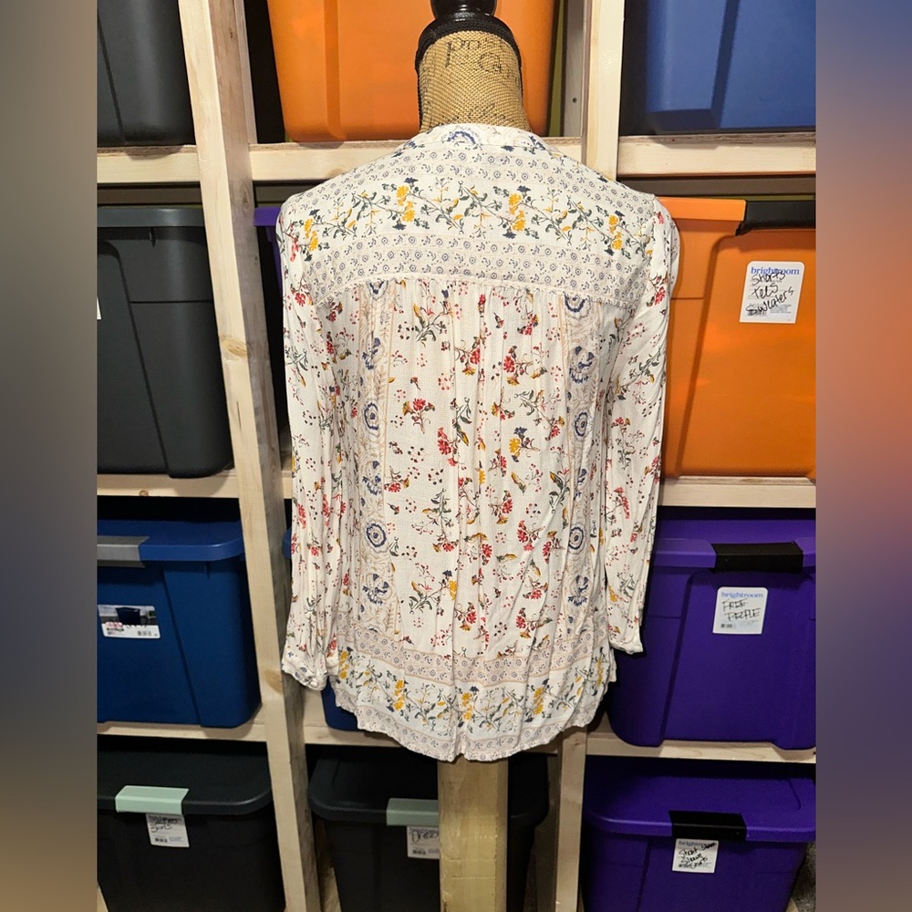 🌸🌼LUCKY BRAND Floral Print Women's Top - Picture 6 of 10